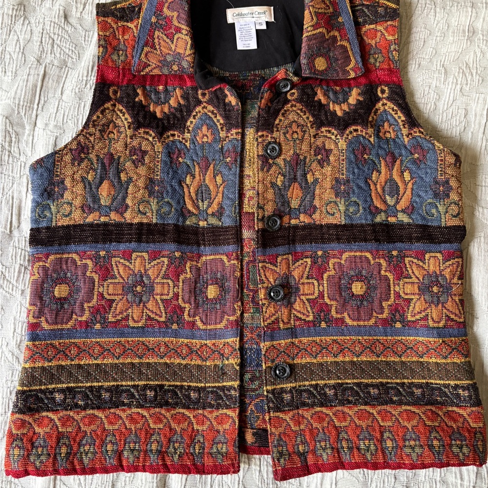 Coldwater Creek Tapestry Vest